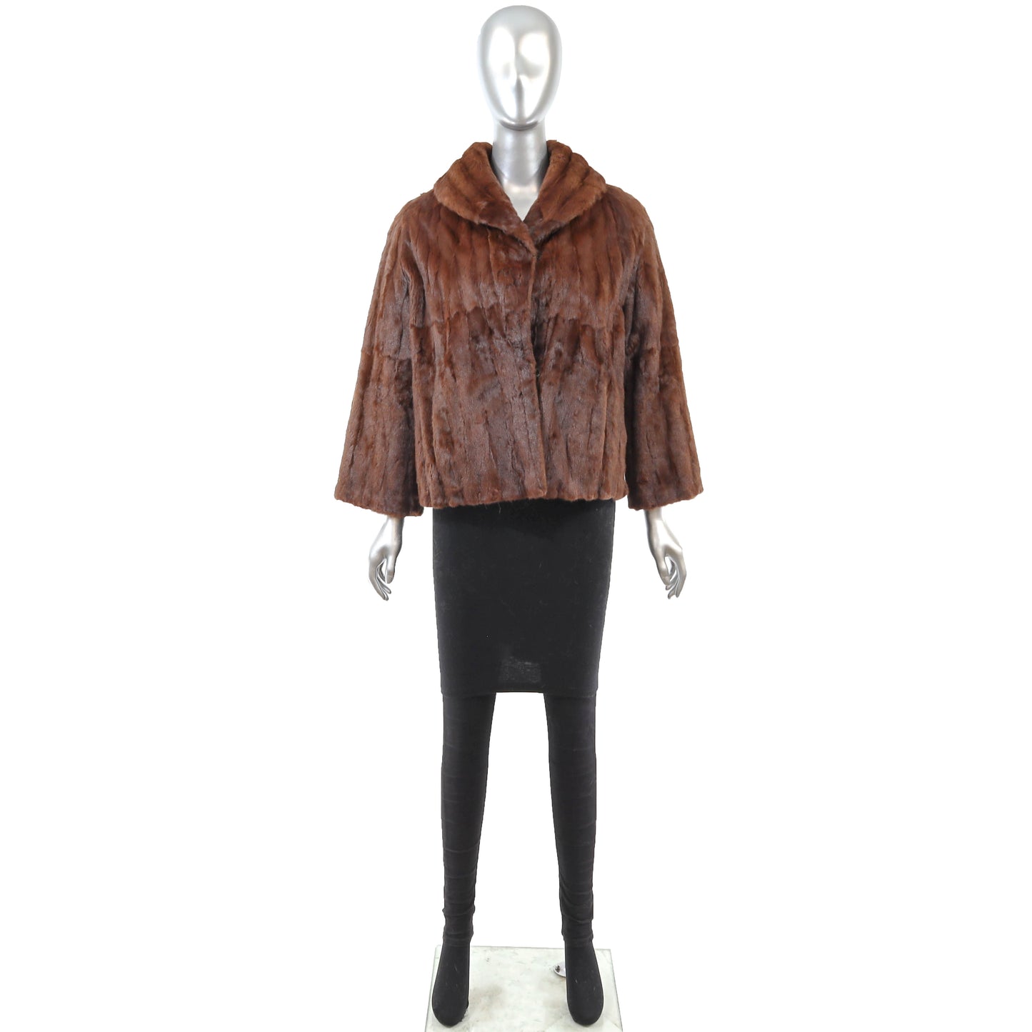 Brown Mink Jacket- Size M
