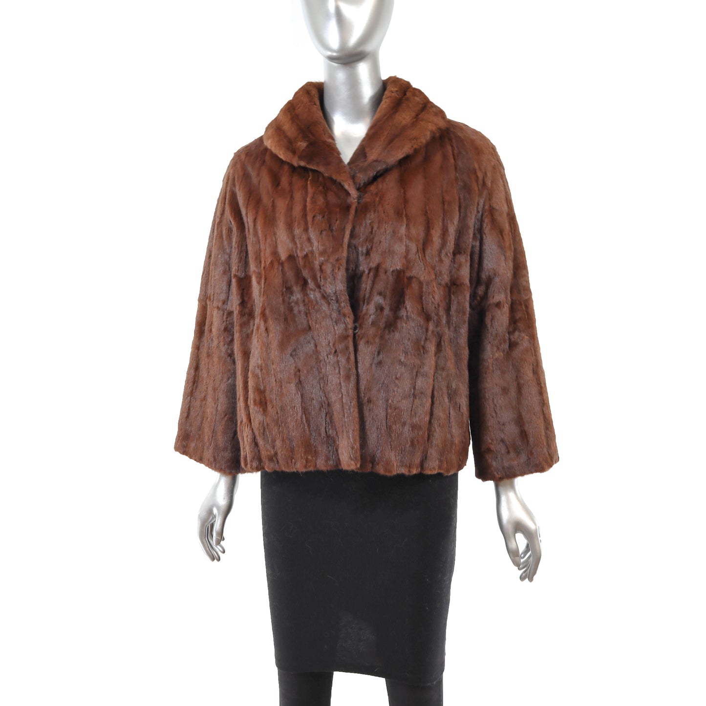 Brown Mink Jacket- Size M