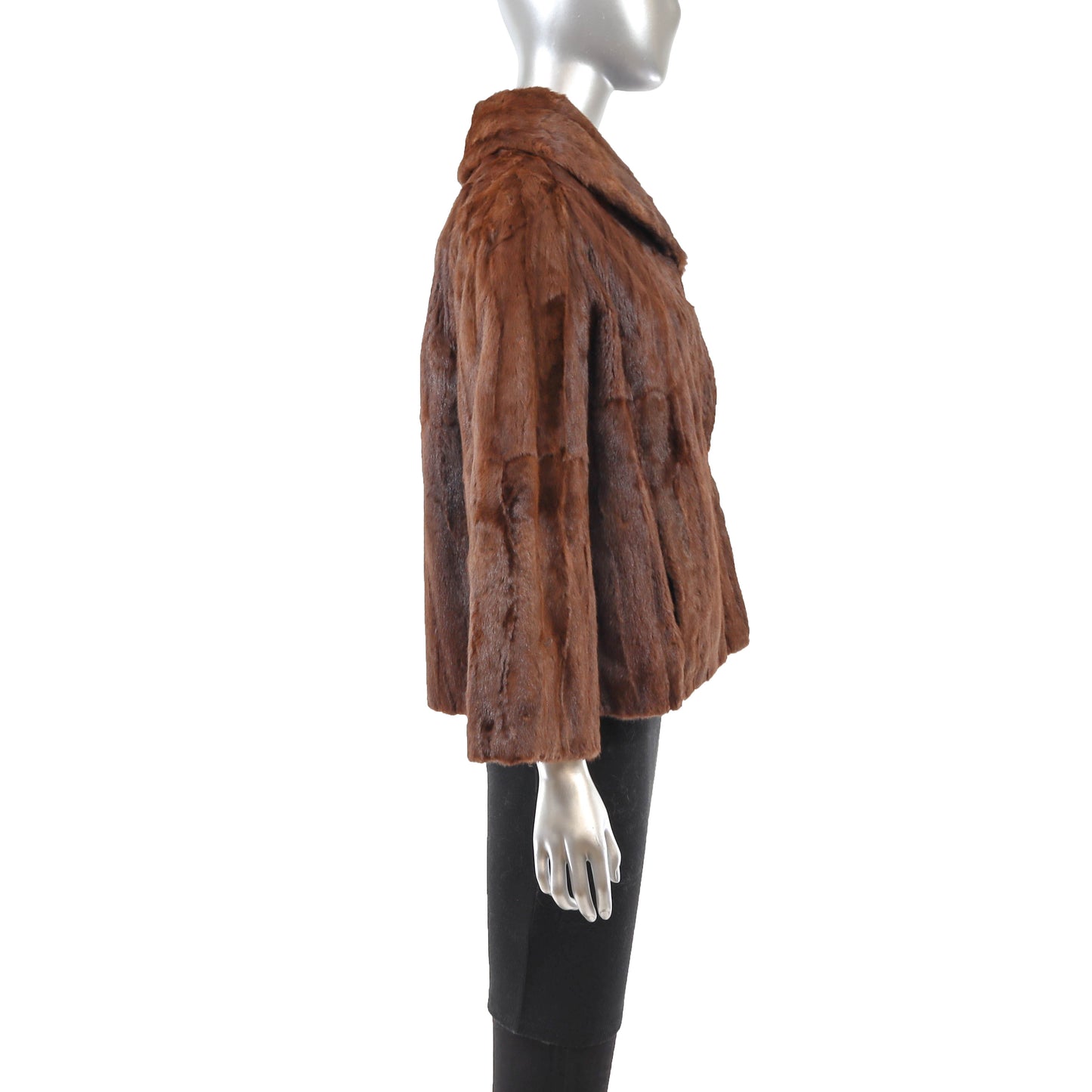 Brown Mink Jacket- Size M