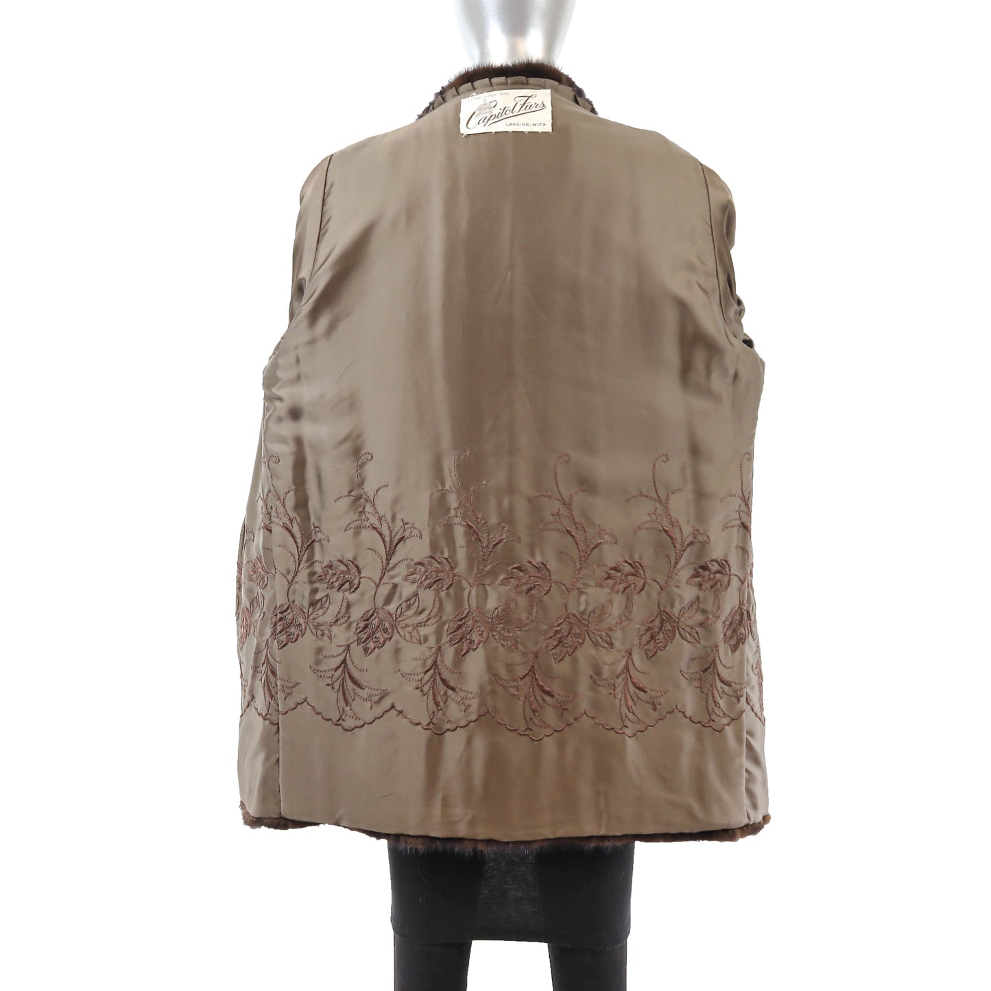 Dark Brown Mink Jacket- Size M