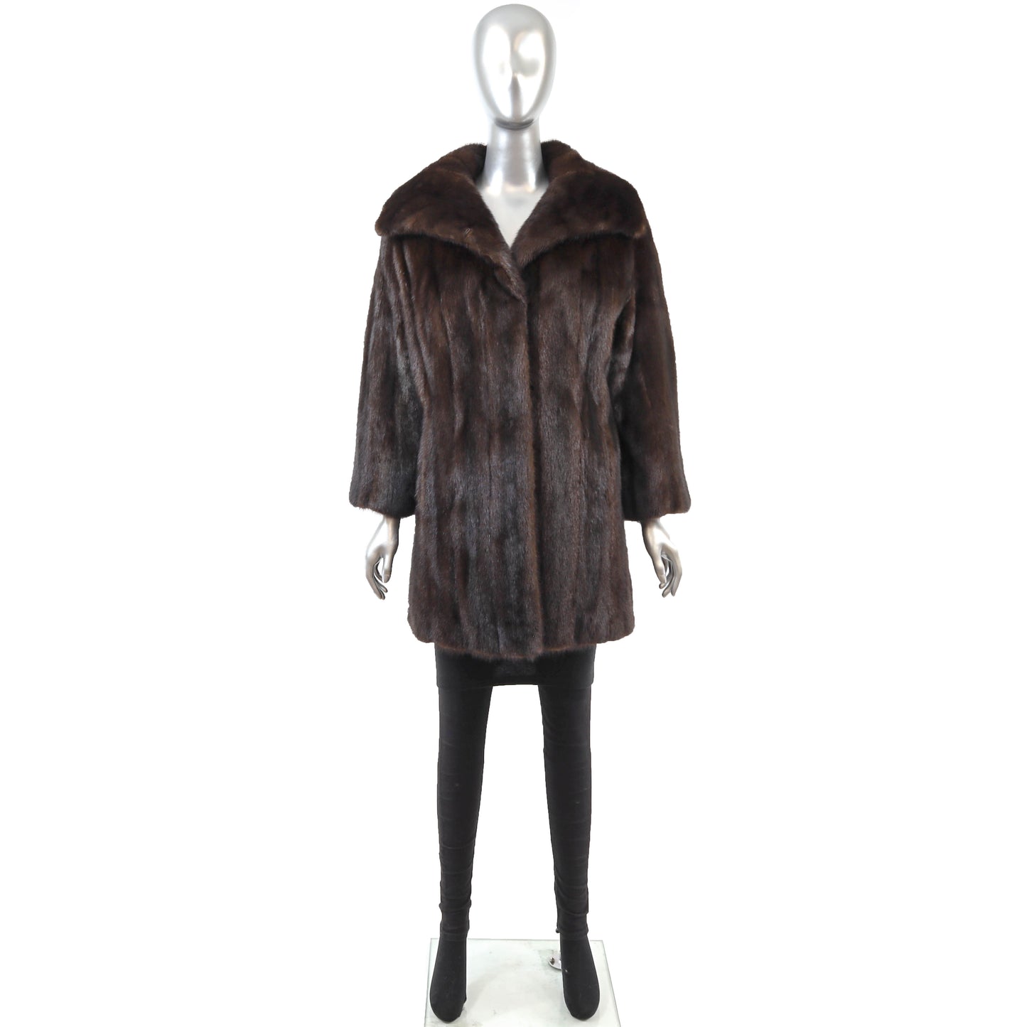 Dark Brown Mink Jacket- Size M
