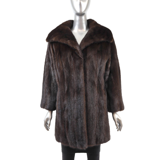 Dark Brown Mink Jacket- Size M