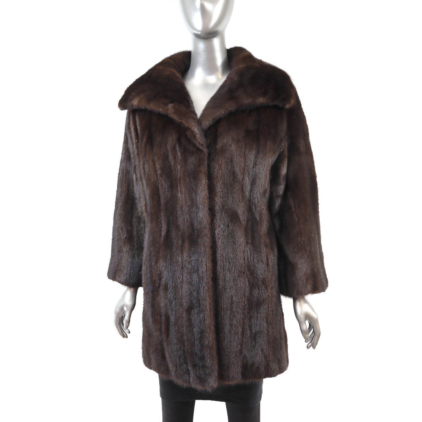Dark Brown Mink Jacket- Size M