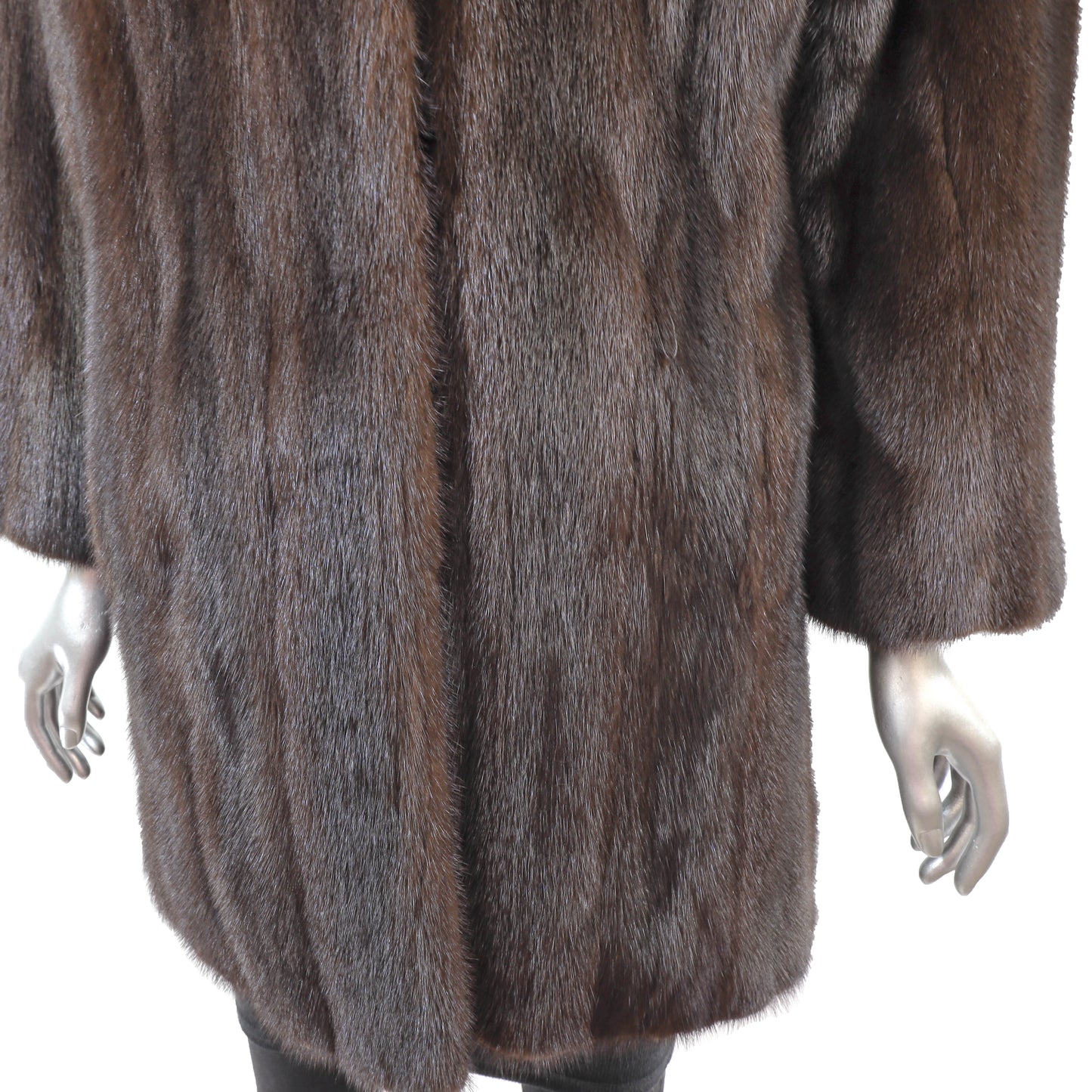 Dark Brown Mink Jacket- Size M