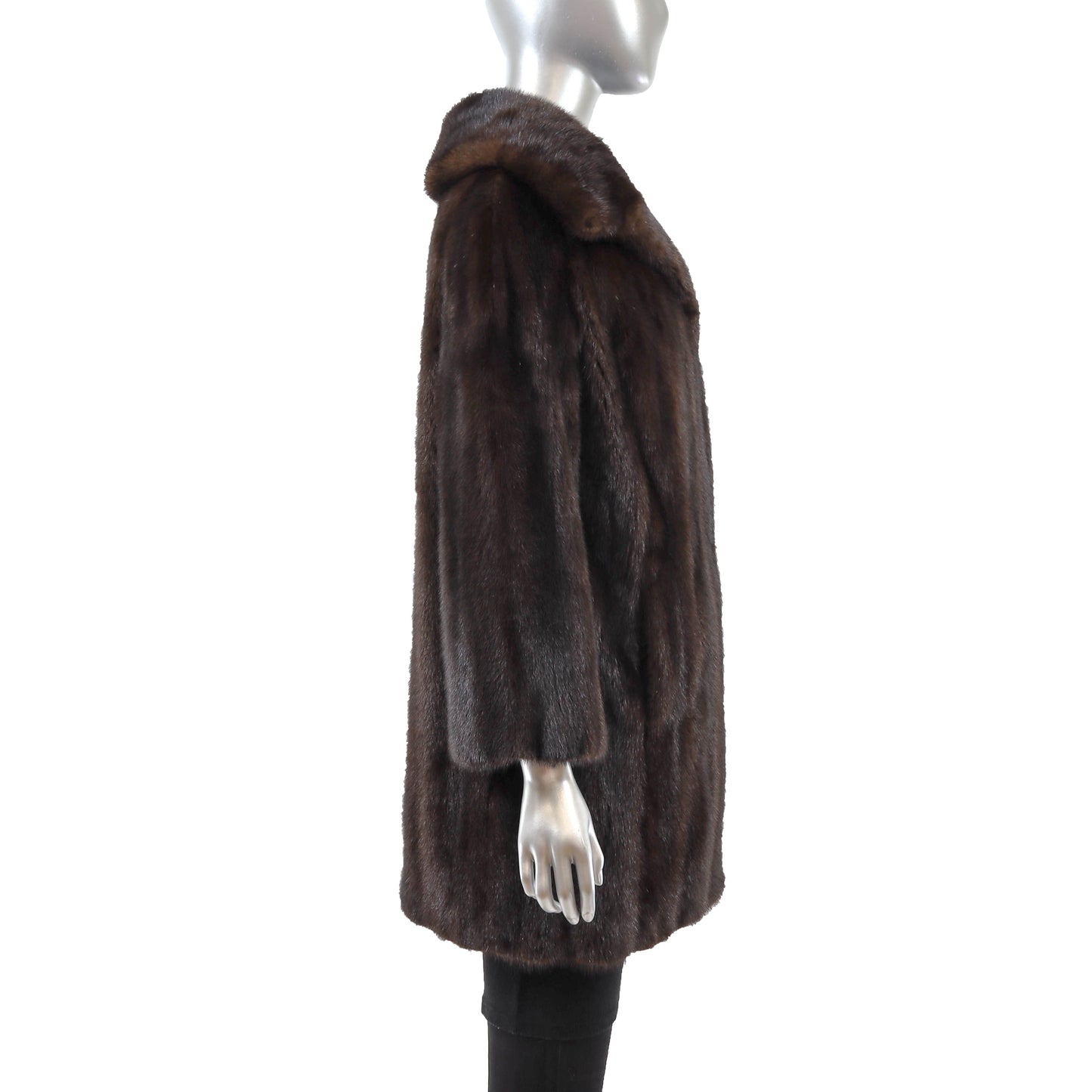 Dark Brown Mink Jacket- Size M