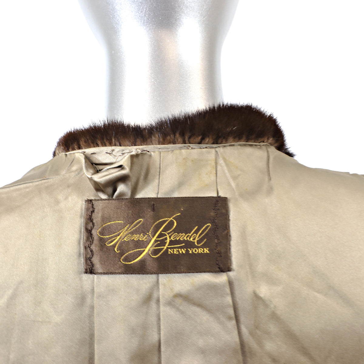 Brown Mink Jacket- Size XL