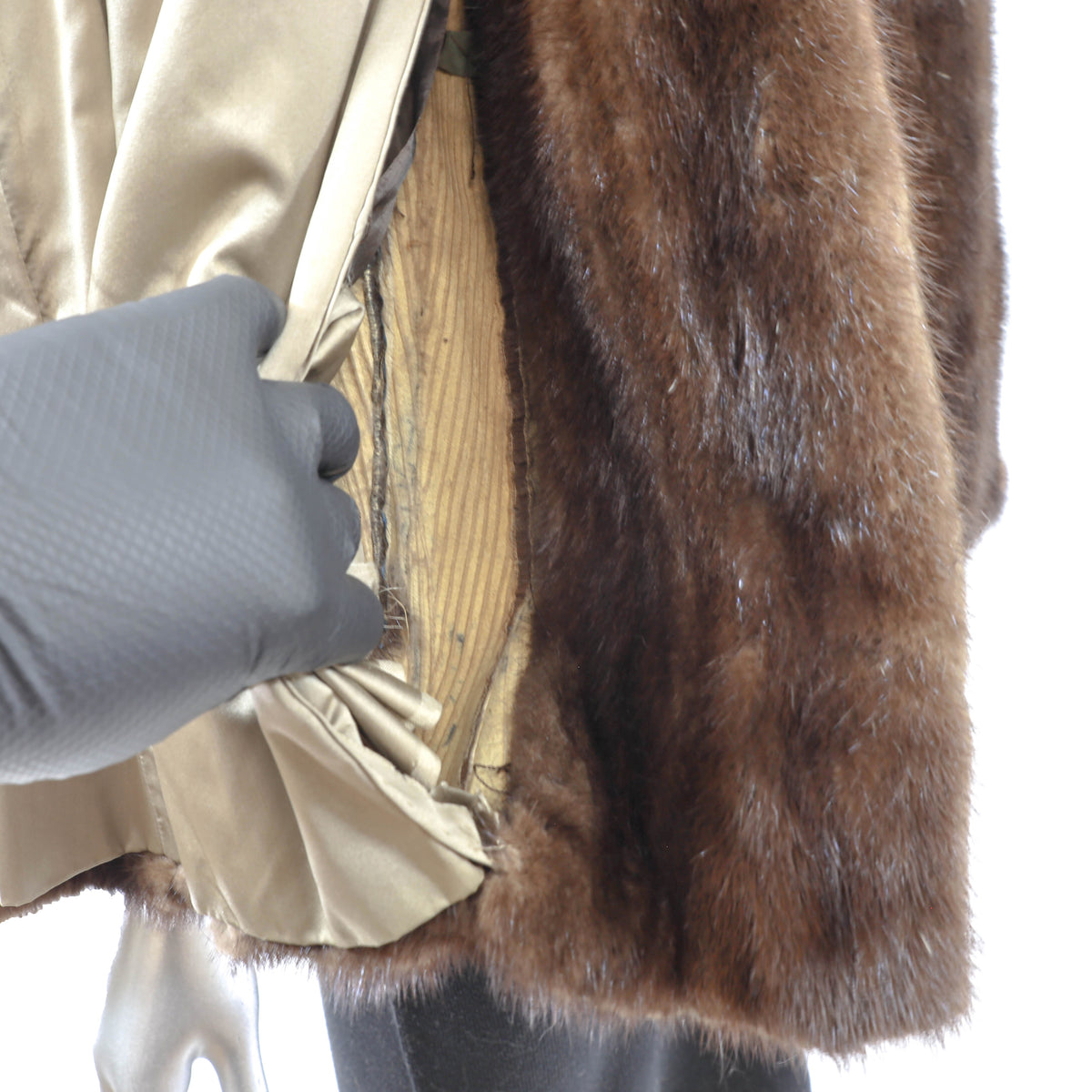 Brown Mink Jacket- Size XL