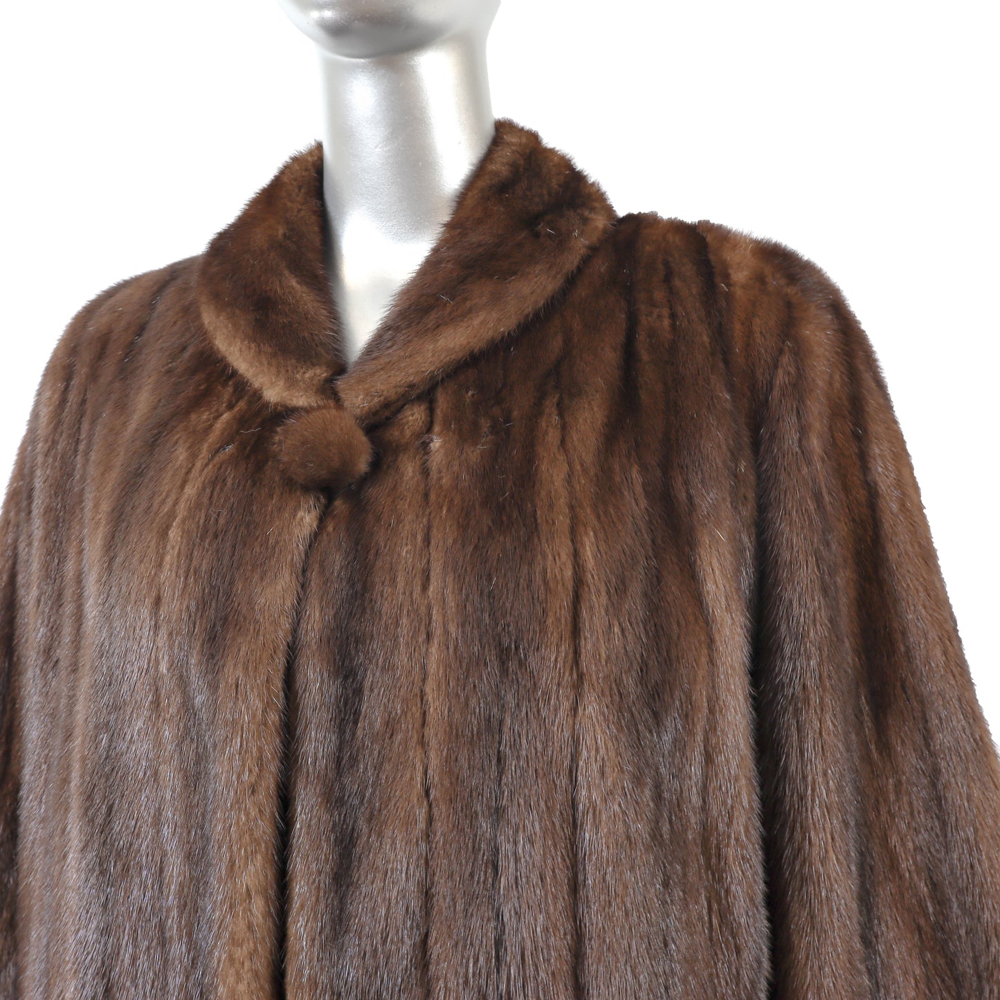 Brown Mink Jacket- Size XL