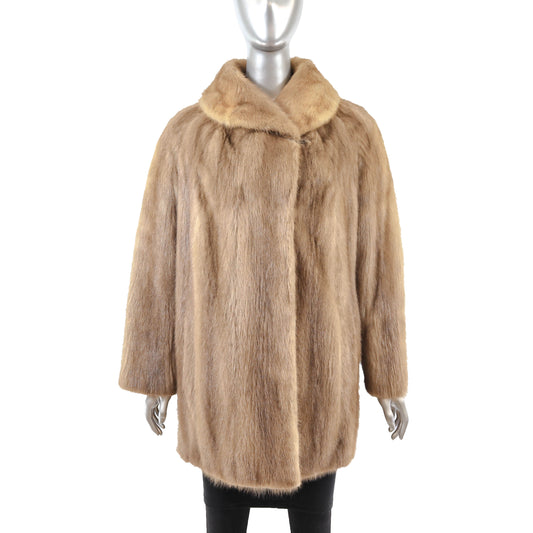 Light Brown Mink Jacket- Size XL