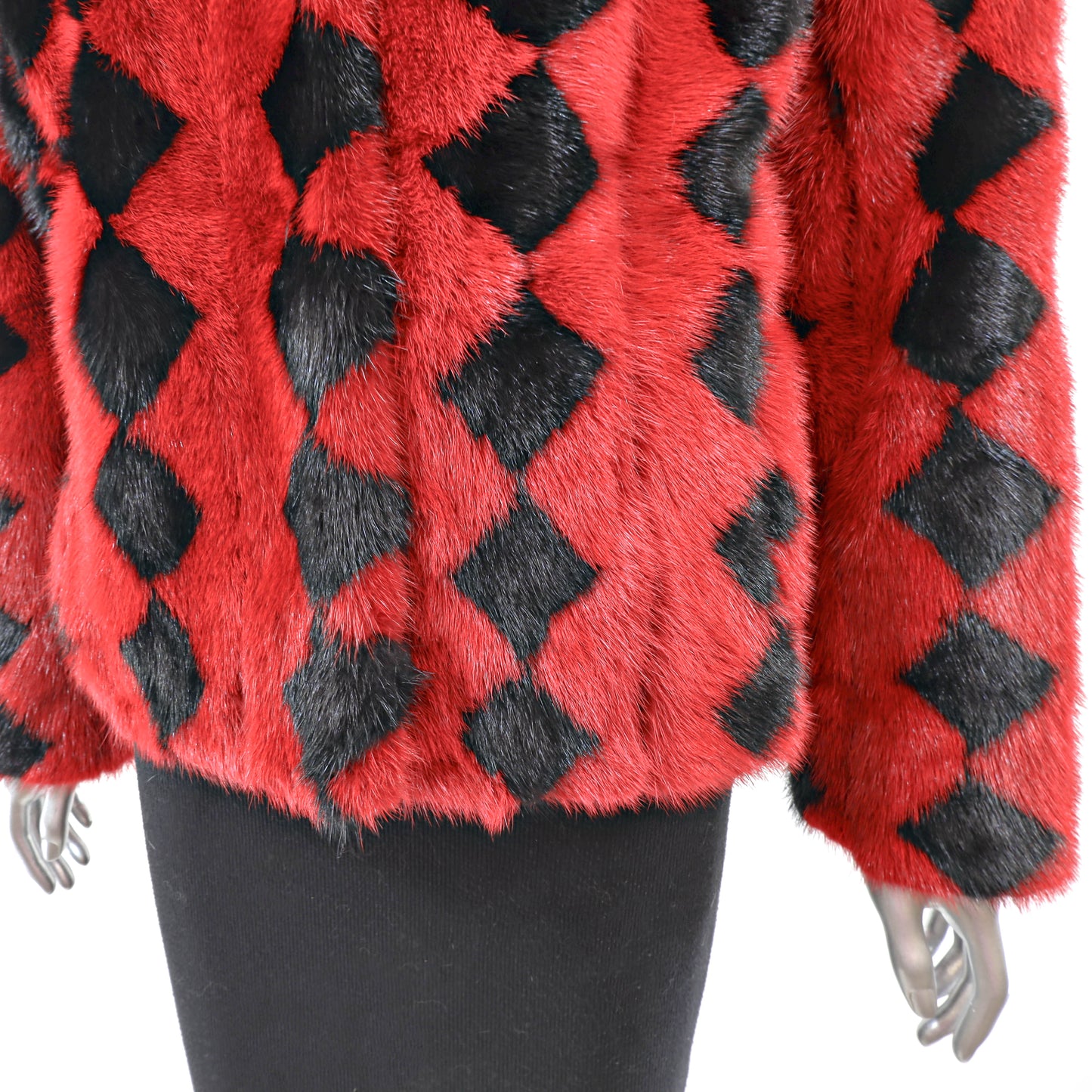 Red Mink Jacket- Size M