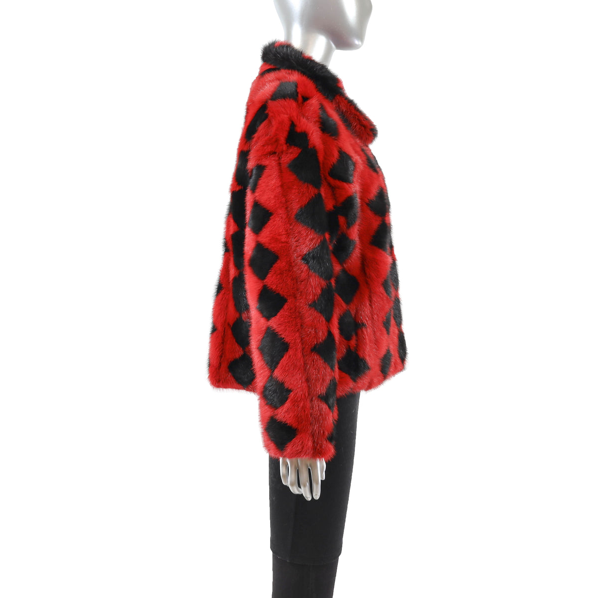 Red Mink Jacket- Size M