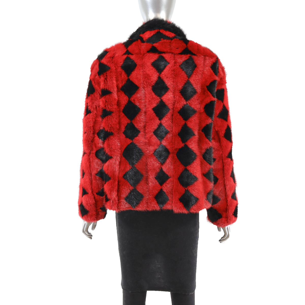 Red Mink Jacket- Size M