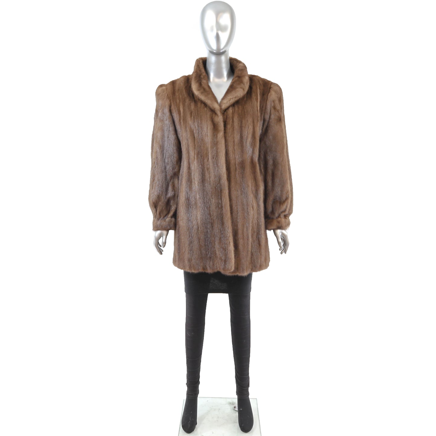 Brown Mink Jacket- Size L
