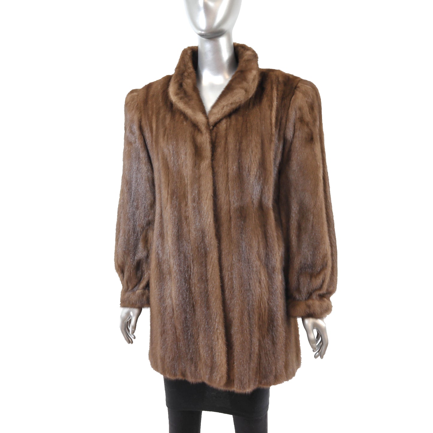 Brown Mink Jacket- Size L