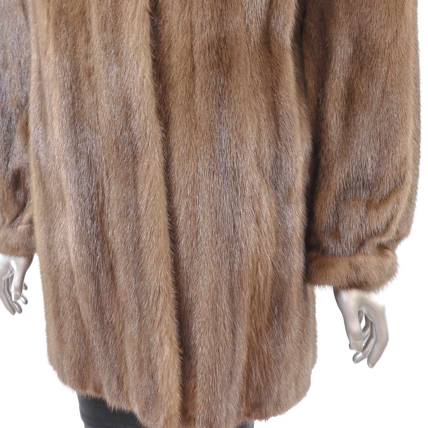 Brown Mink Jacket- Size L