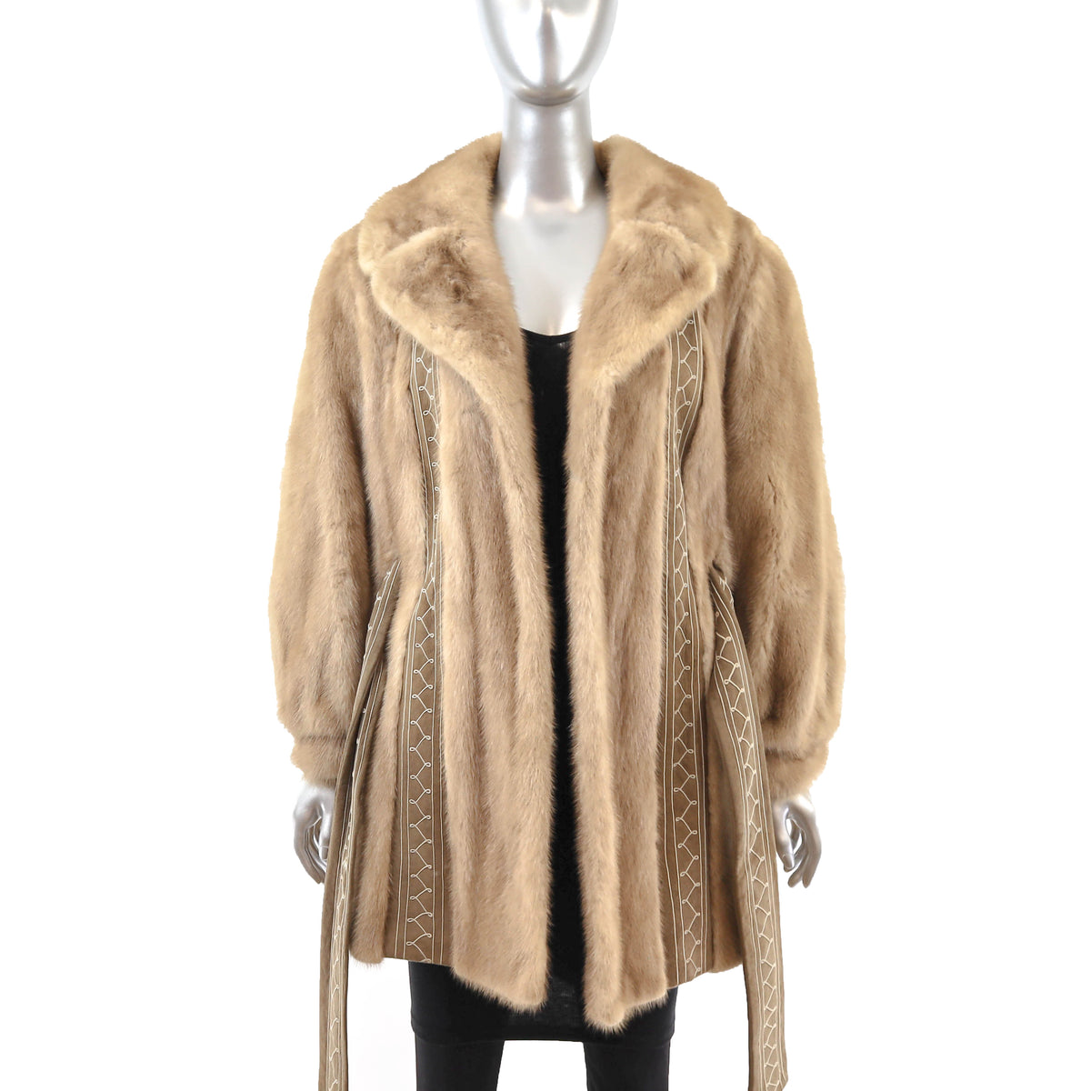 Light Brown Mink Stroller with Suede Insert- Size S