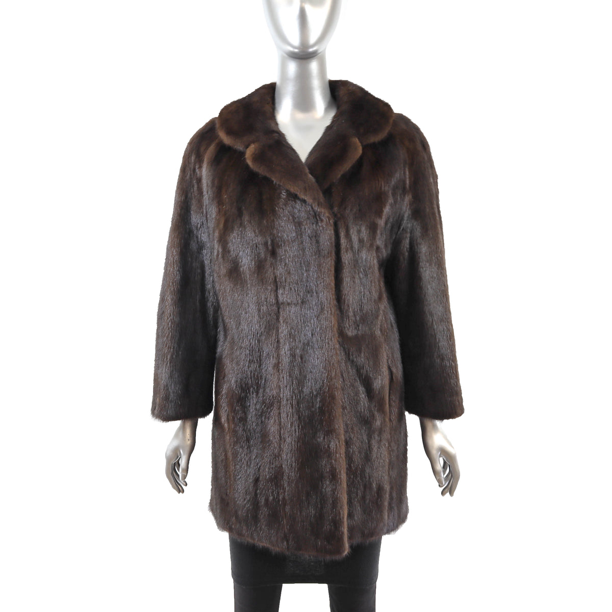 Brown Mink Jacket- Size M