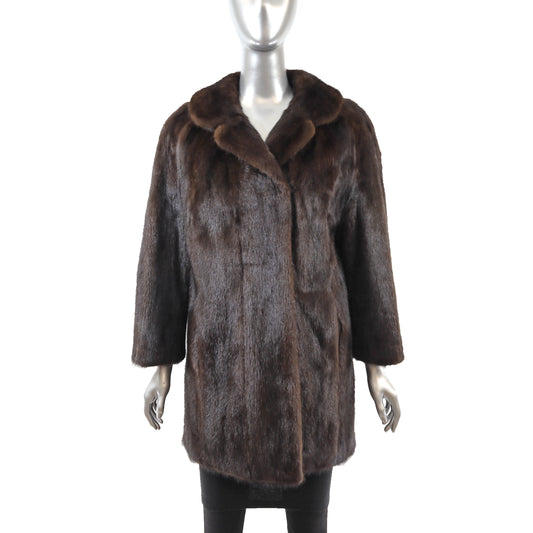 Brown Mink Jacket- Size M