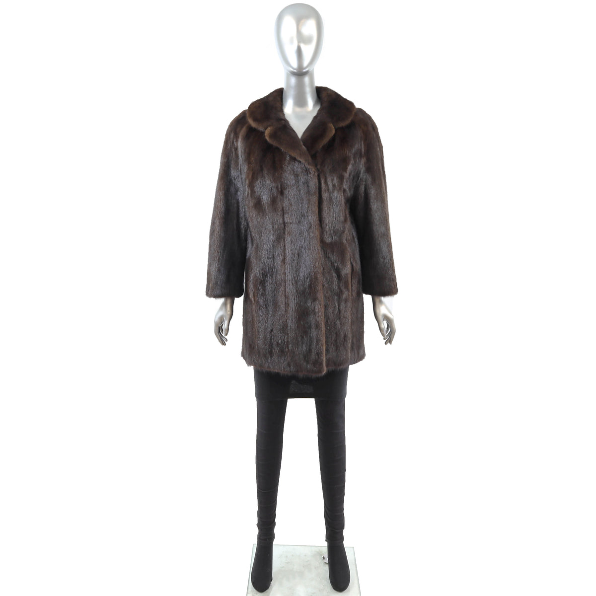 Brown Mink Jacket- Size M