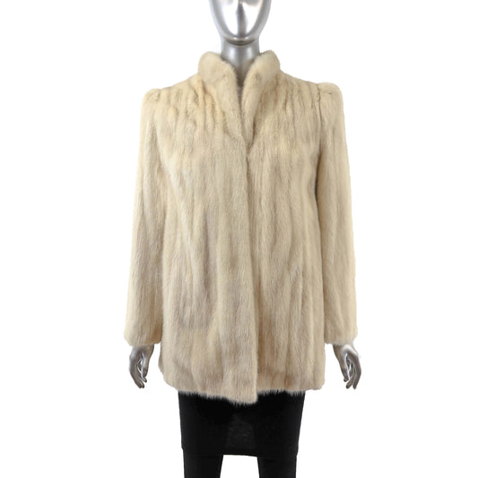 Beige Mink Jacket- Size S