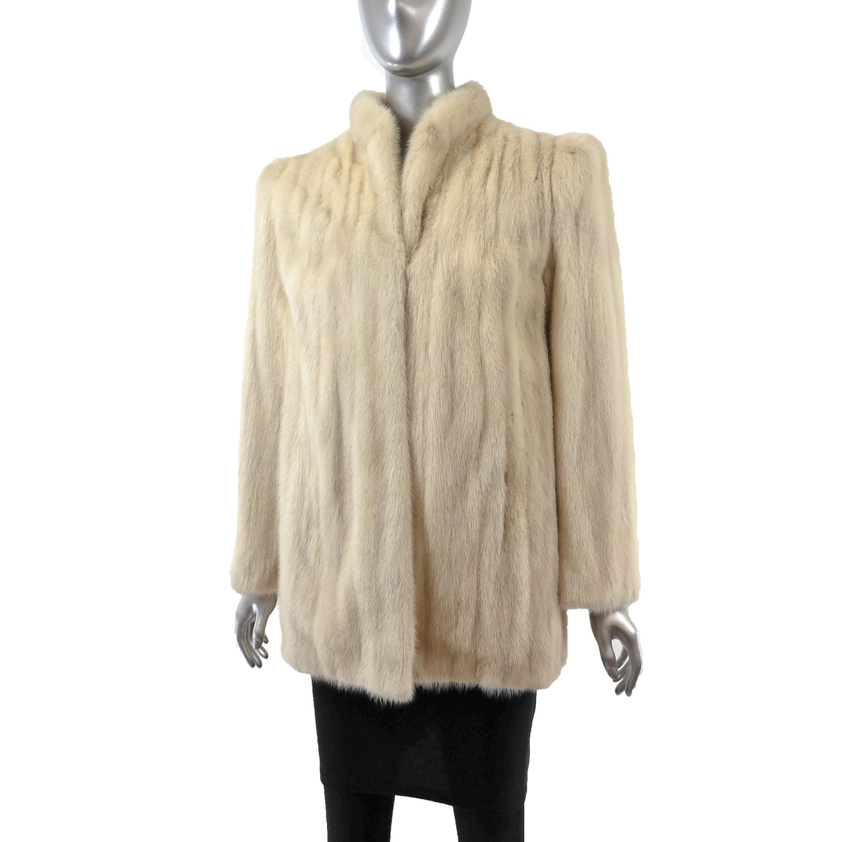 Beige Mink Jacket- Size S