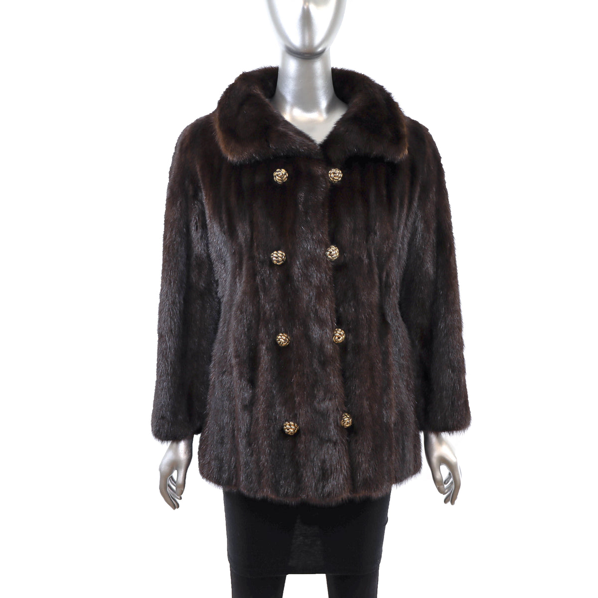 Brown Mink Jacket- Size M