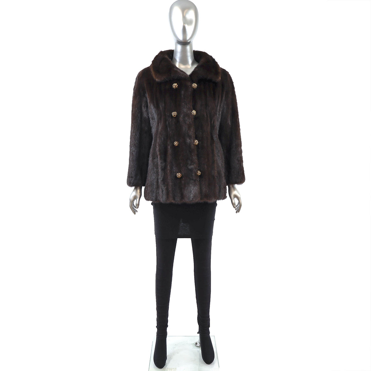 Brown Mink Jacket- Size M