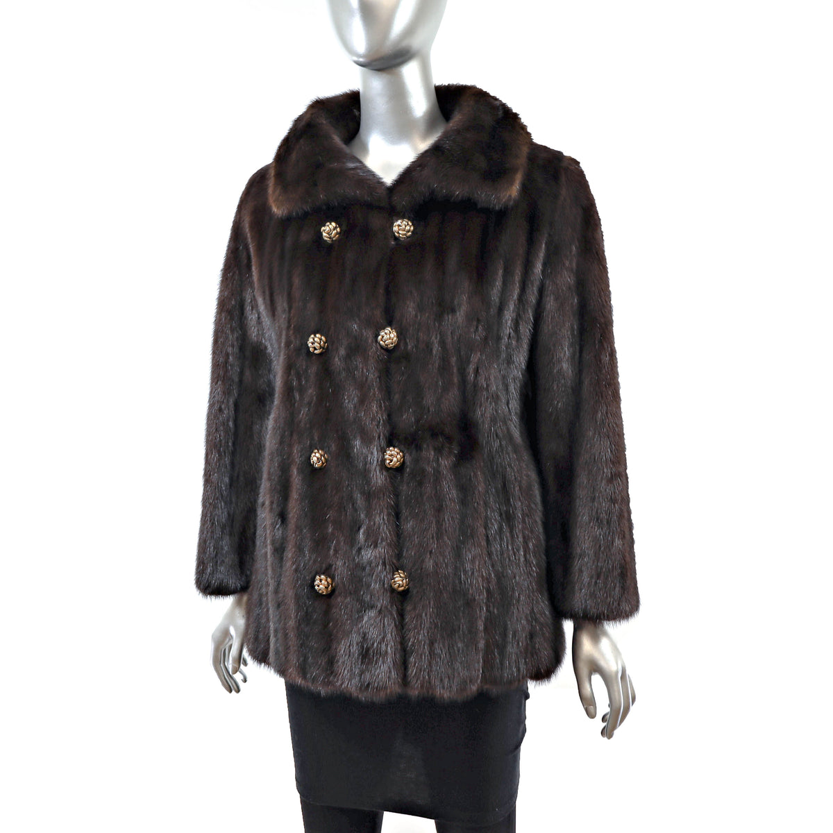 Brown Mink Jacket- Size M