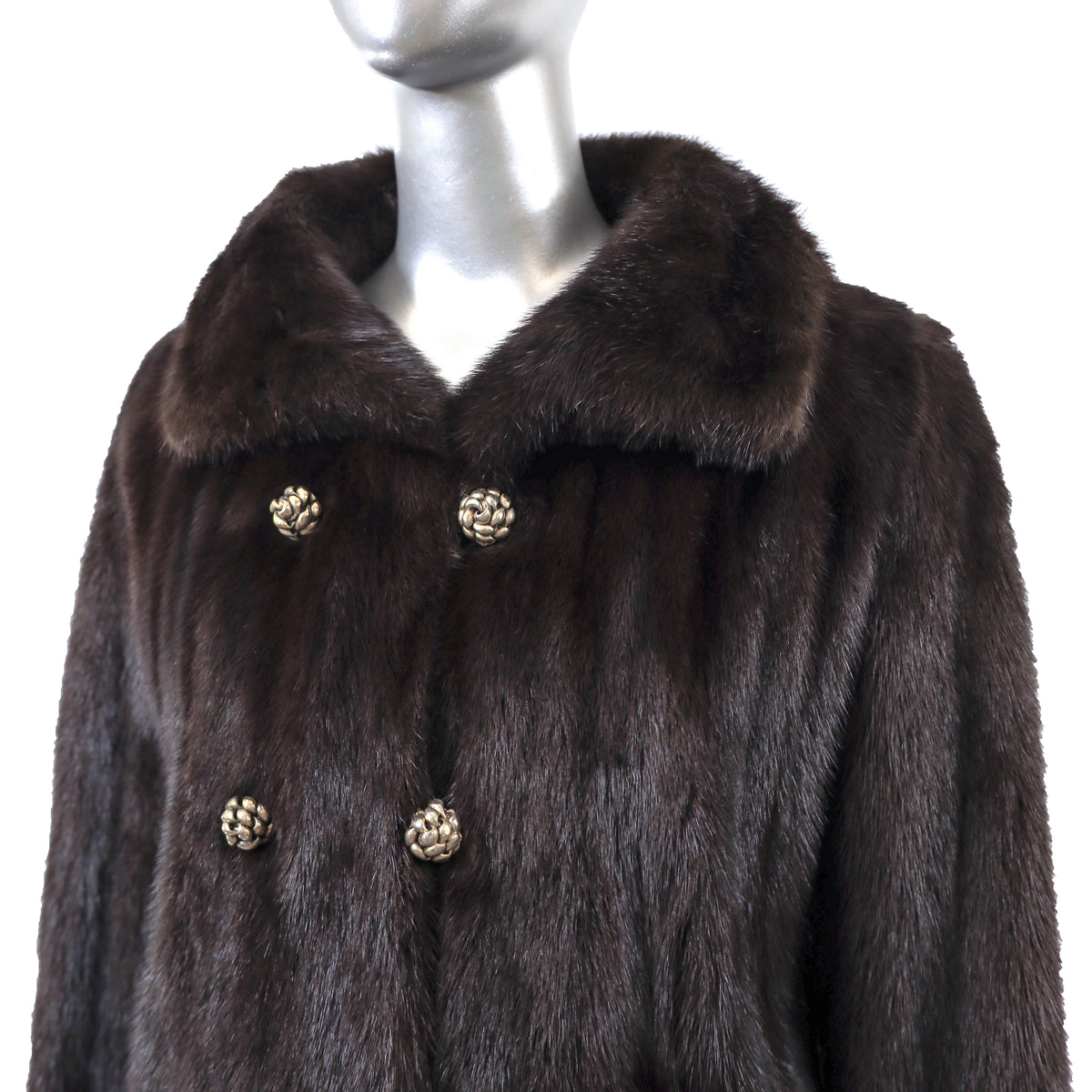 Brown Mink Jacket- Size M