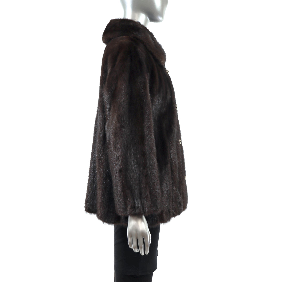 Brown Mink Jacket- Size M