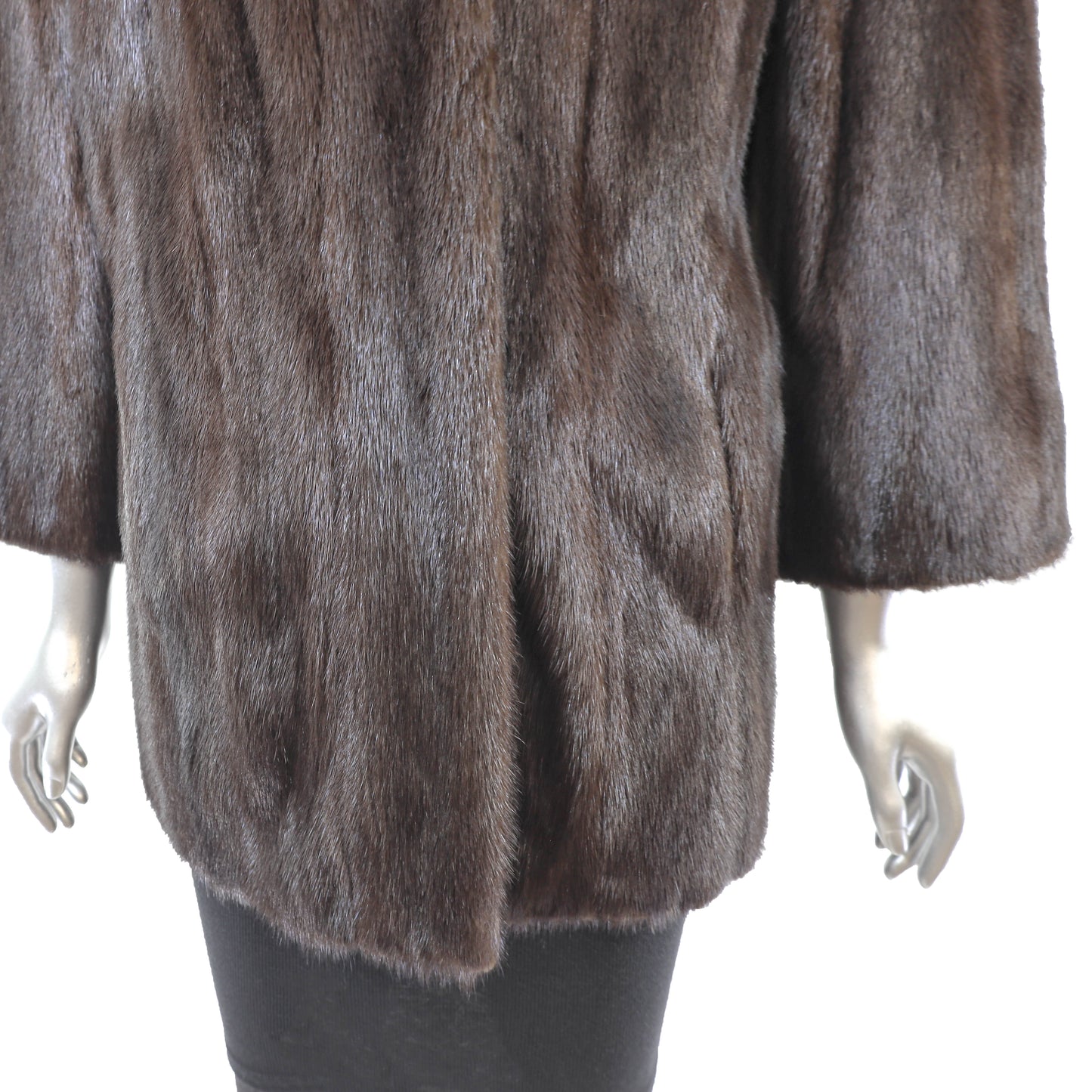 Dark Mahogany Mink Jacket- Size S