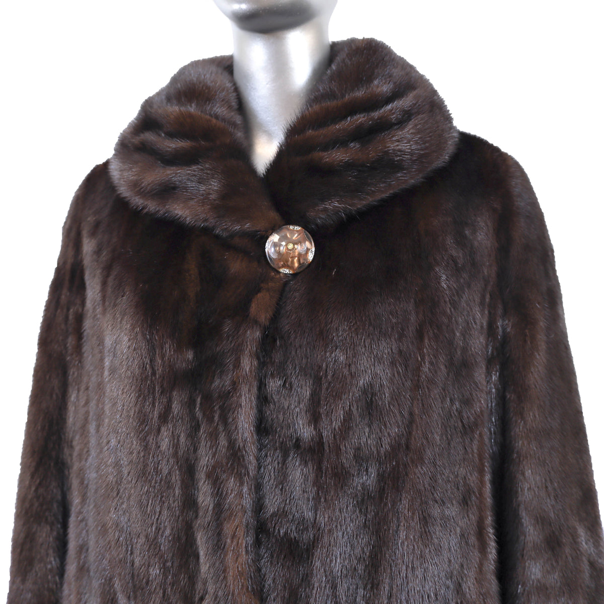 Dark Brown Mink Jacket- Size L