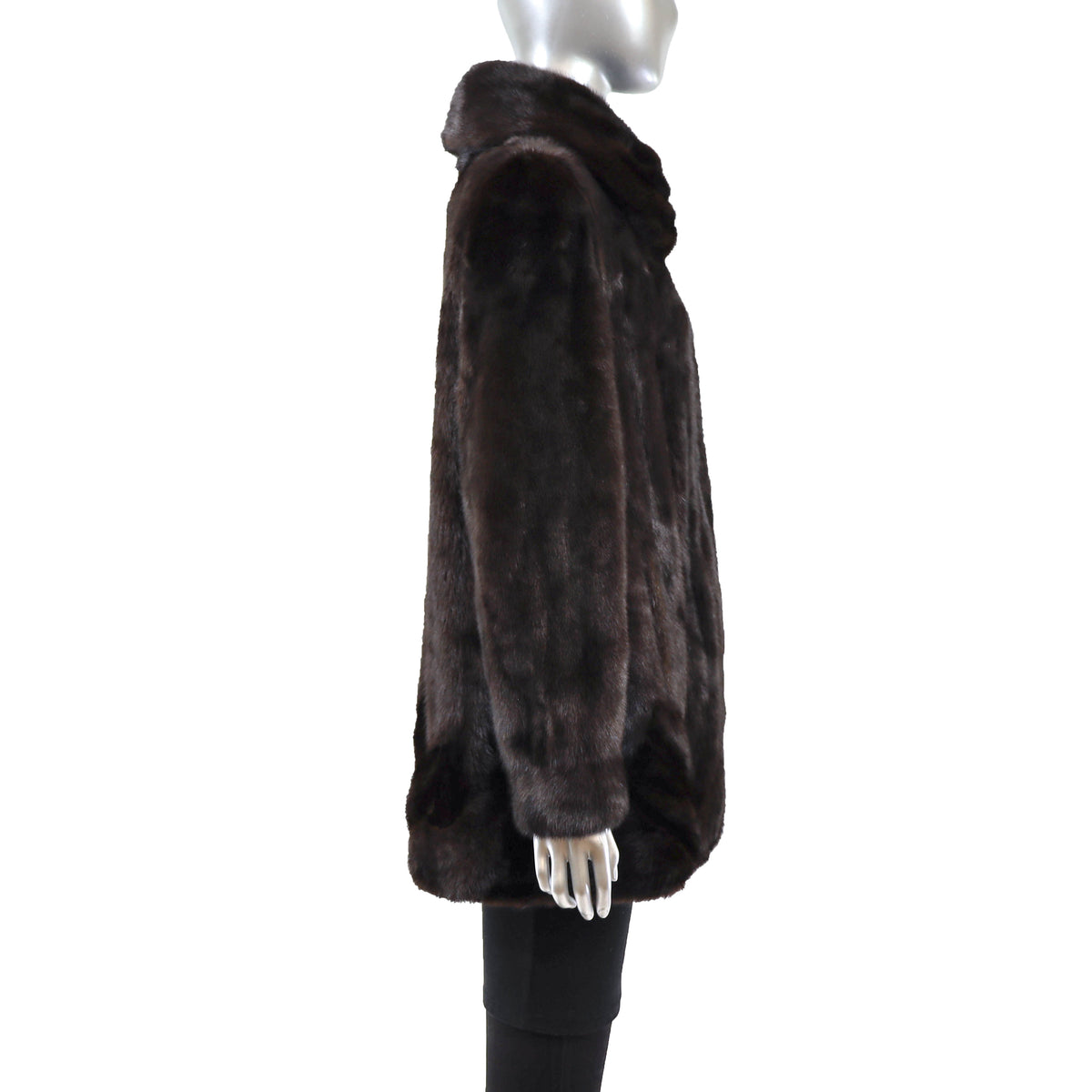 Dark Brown Mink Jacket- Size L