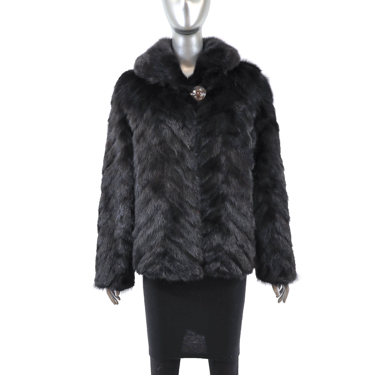 Black Mink Jacket- Size M