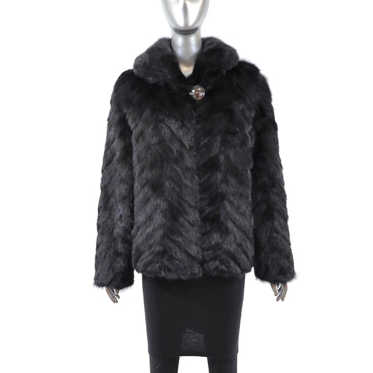 Black Mink Jacket- Size M