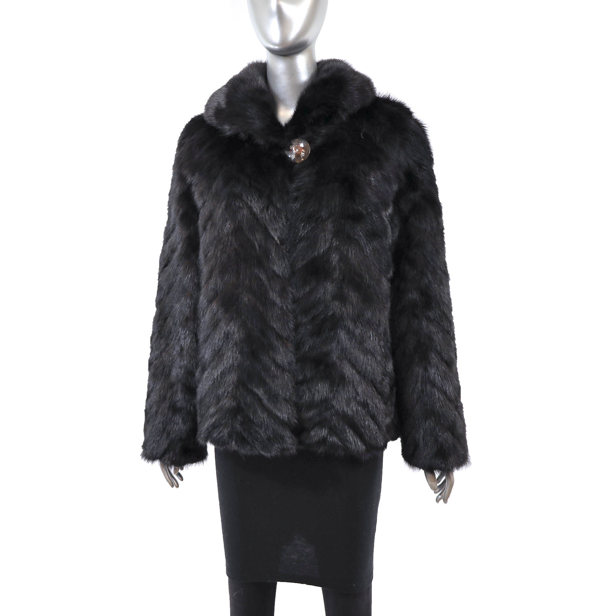 Black Mink Jacket- Size M