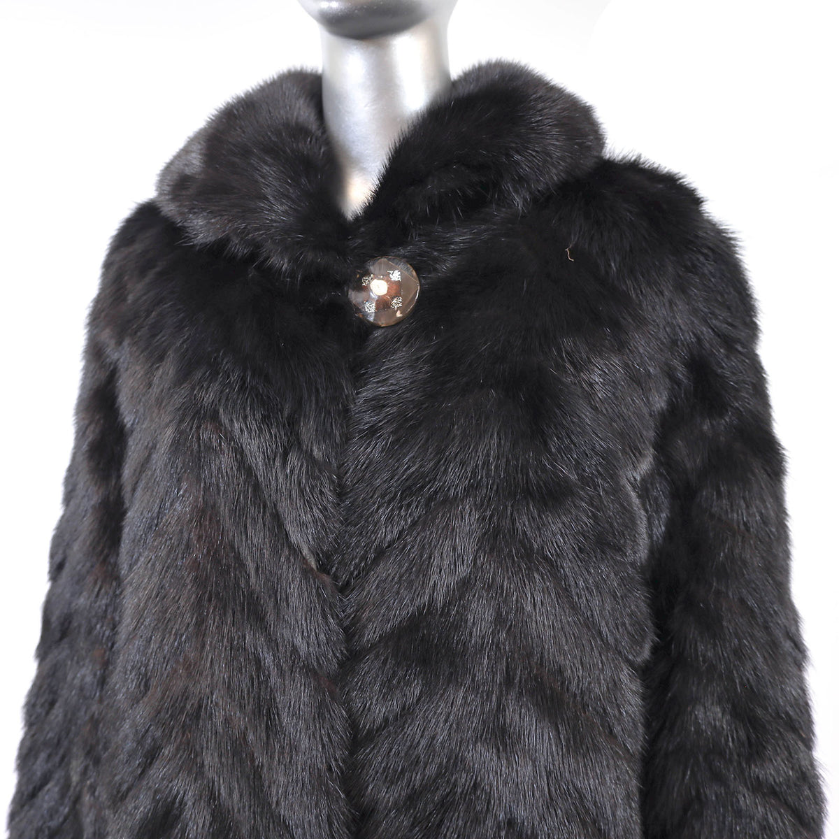 Black Mink Jacket- Size M