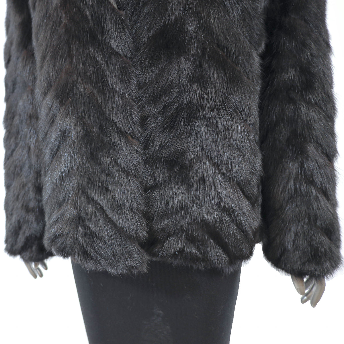 Black Mink Jacket- Size M