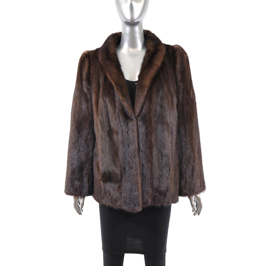 Brown Mink Jacket- Size M