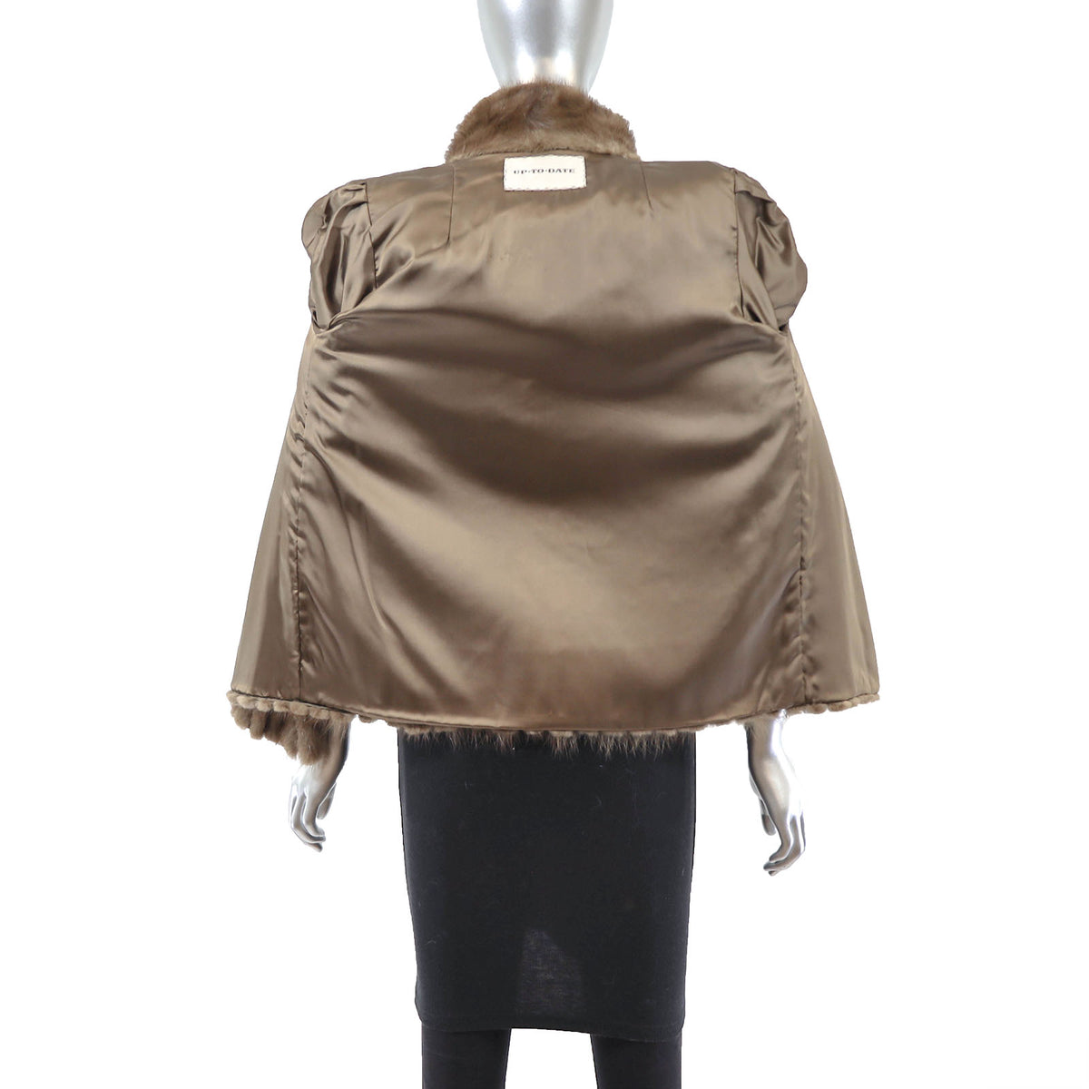 Brown Corded Mink Jacket- Size S