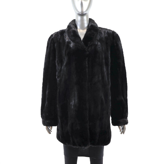 Black Mink Jacket- Size XL