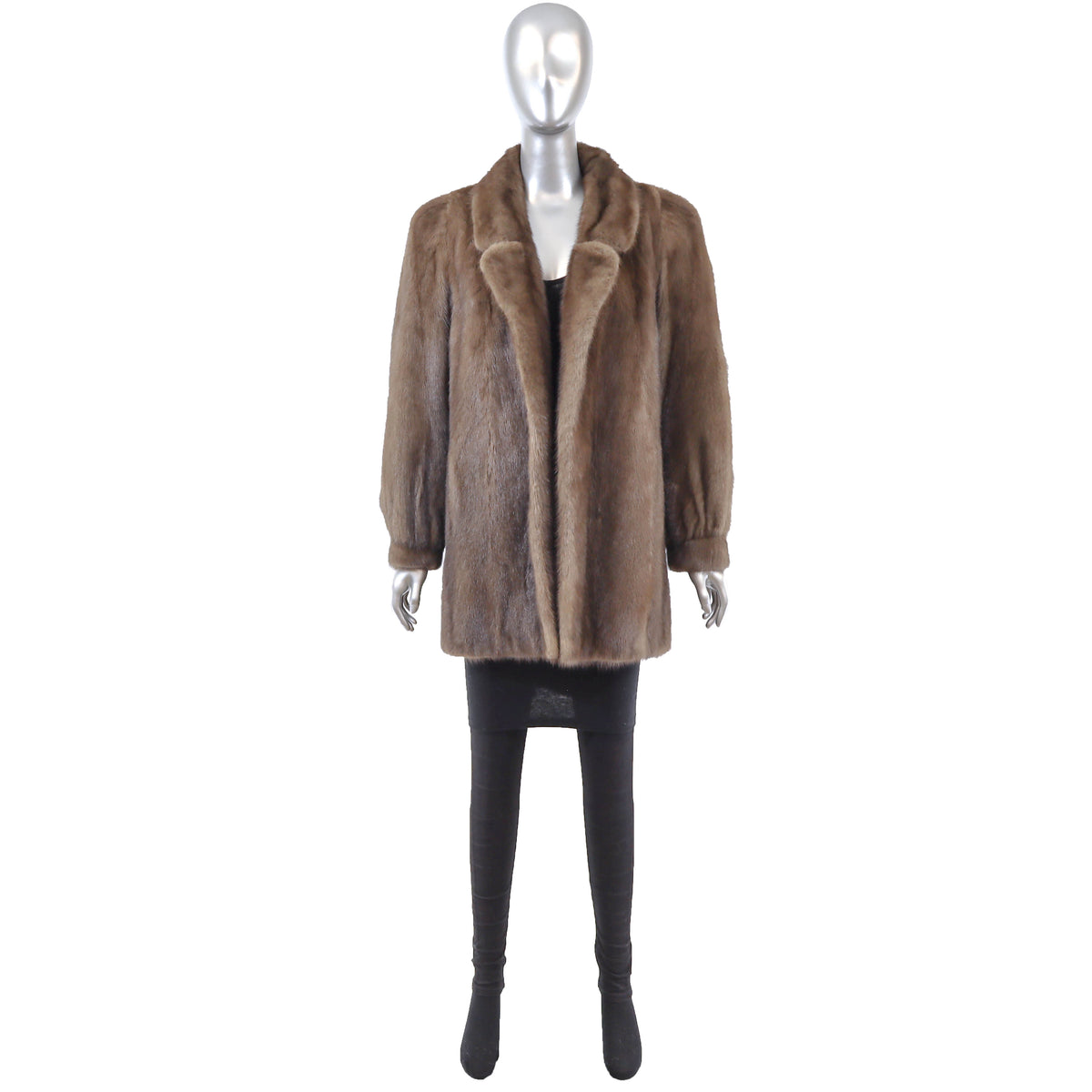 Brown Mink Jacket- Size S-M
