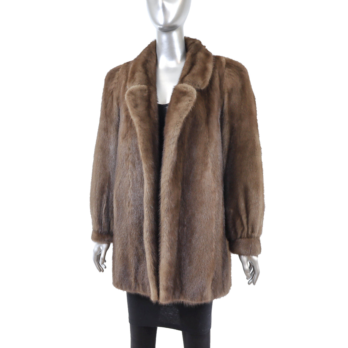 Brown Mink Jacket- Size S-M