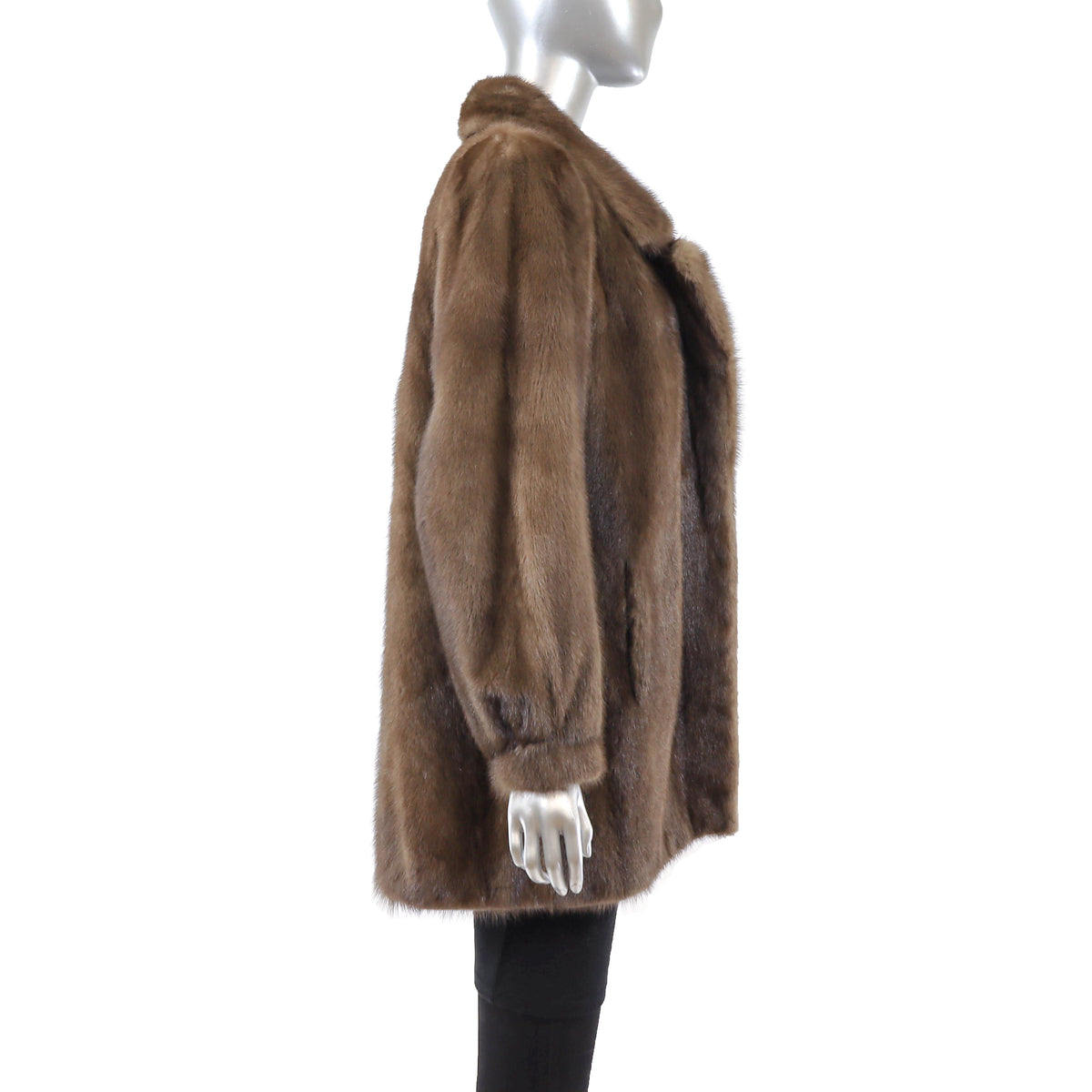 Brown Mink Jacket- Size S-M