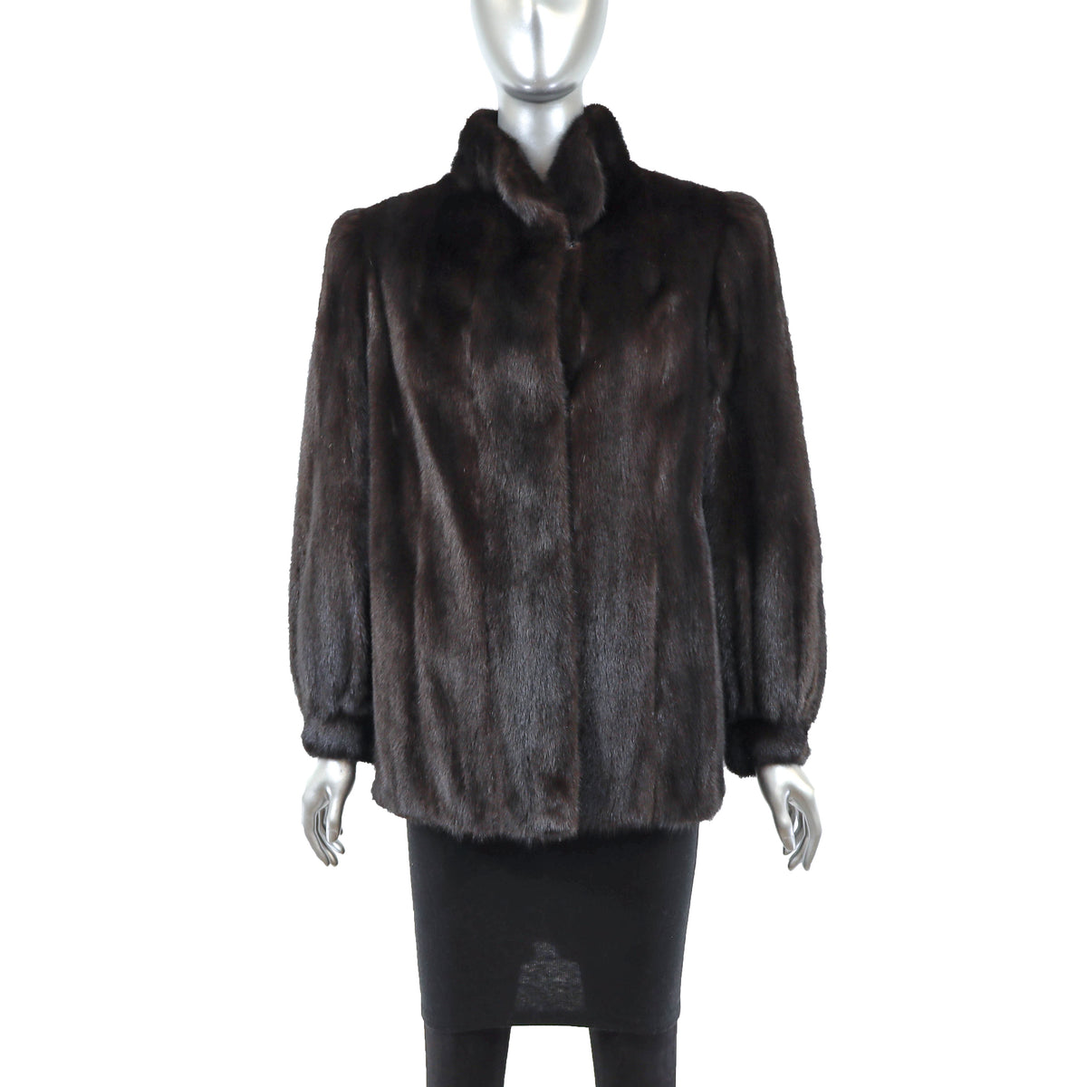 Dark Brown Mink Jacket- Size S
