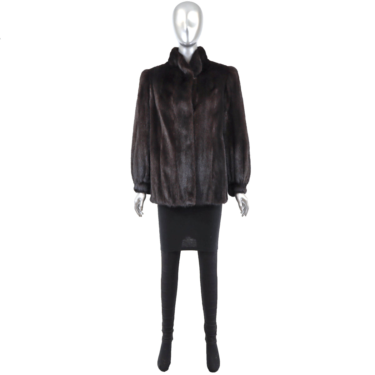 Dark Brown Mink Jacket- Size S