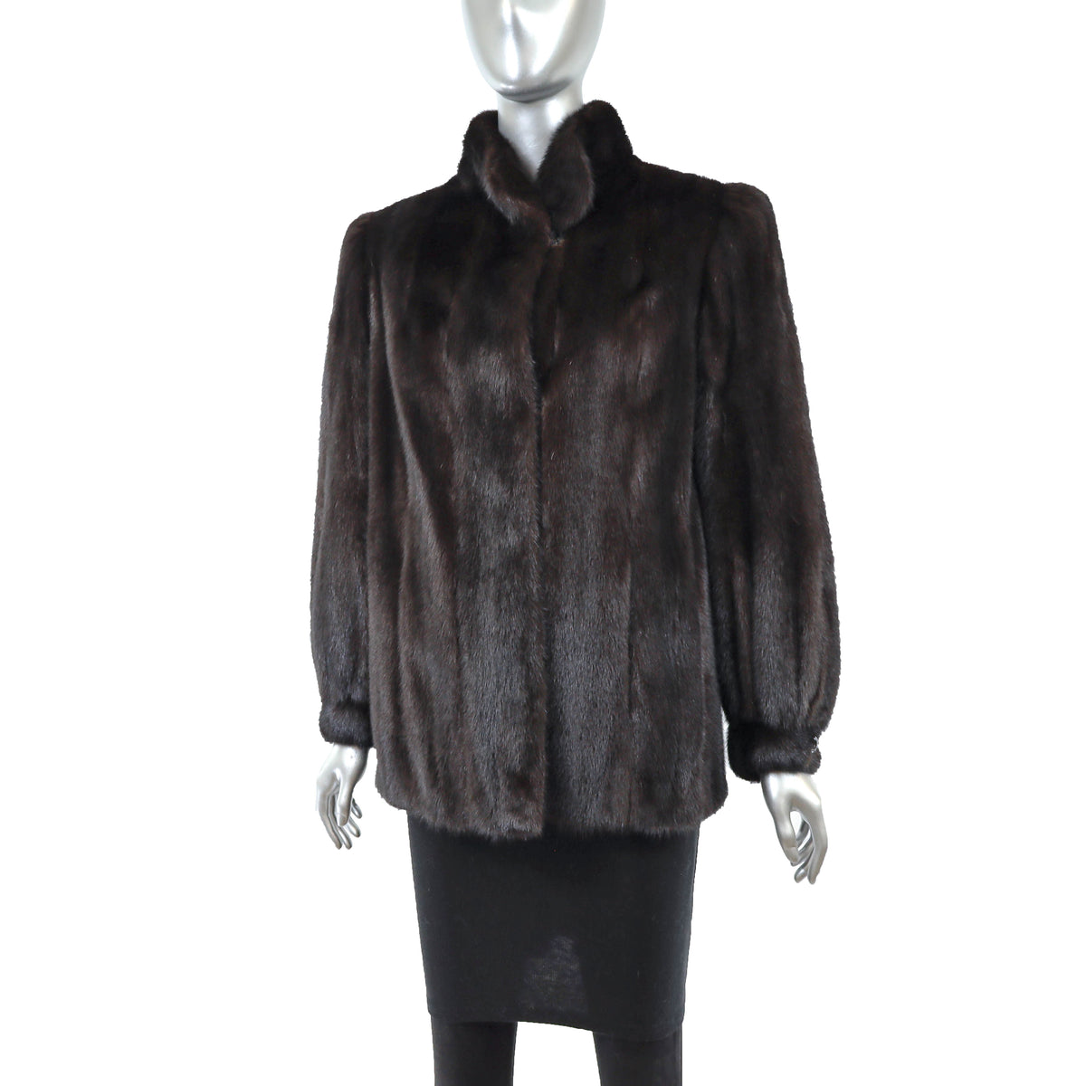 Dark Brown Mink Jacket- Size S