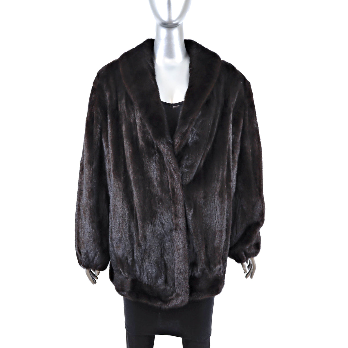 Dark Brown Mink Jacket- Size XL