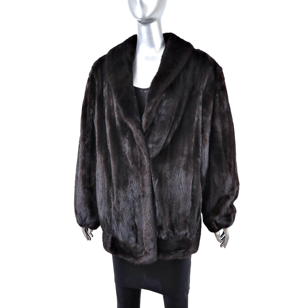 Dark Brown Mink Jacket- Size XL