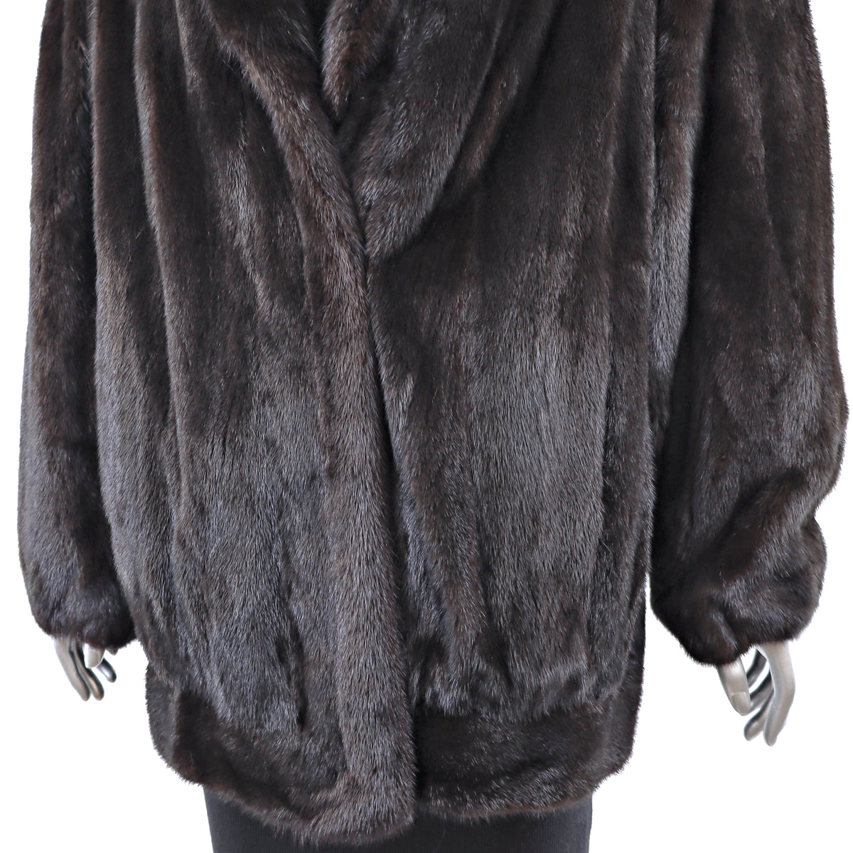 Dark Brown Mink Jacket- Size XL